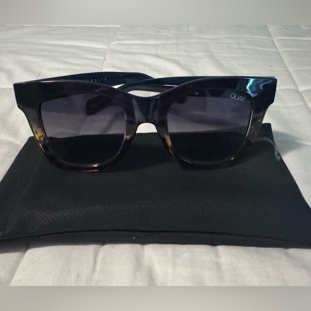 Quay Australia Black Modern Sunglasses